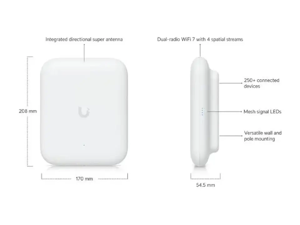 Ubiquiti U7-OUTDOOR - Unifi - Punto de Acceso Exterior WiFi 7 2