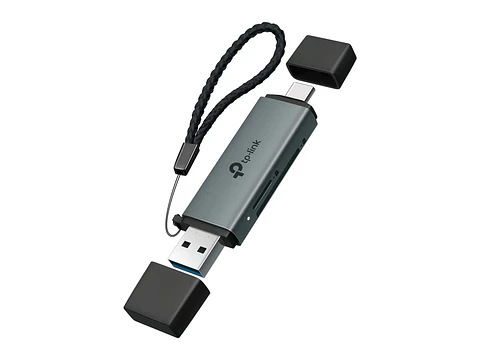 TP-Link UA430D - Lector de tarjetas - USB-A y USB-C - SD y microSD