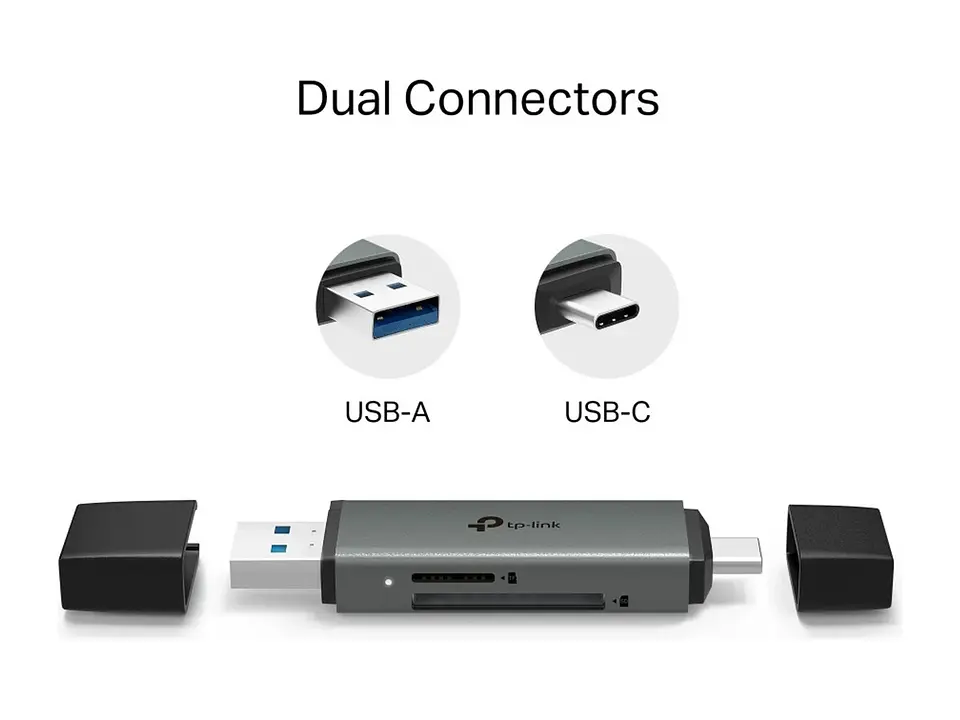 TP-Link UA430D - Lector de tarjetas - USB-A y USB-C - SD y microSD 2