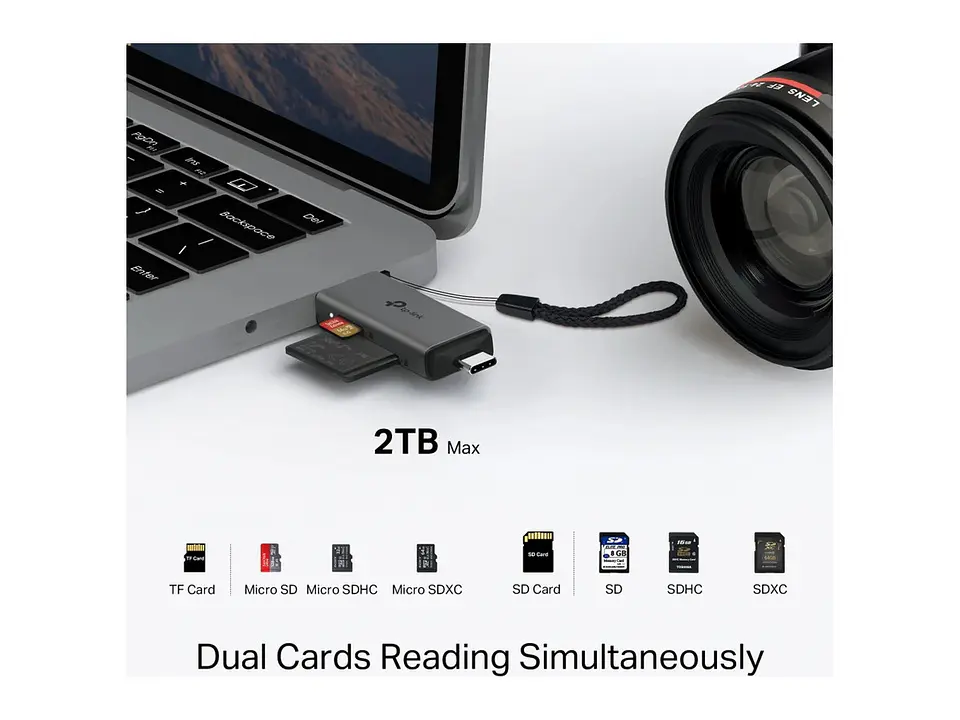 TP-Link UA430D - Lector de tarjetas - USB-A y USB-C - SD y microSD 4