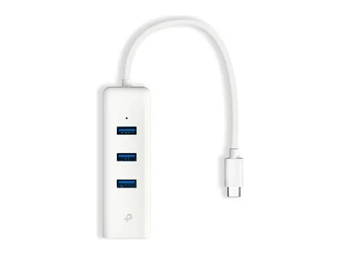 TP-Link UE330C - Adaptador USB-C a Ethernet Gigabit + Hub USB 3.0 (3 puertos)