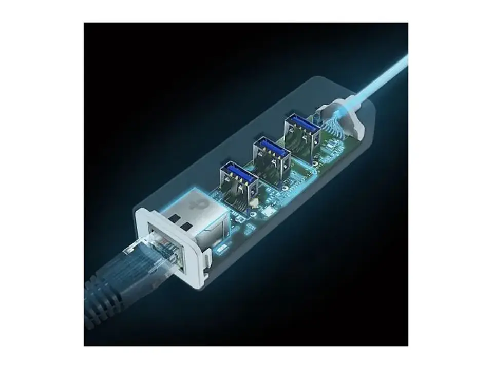 TP-Link UE330C - Adaptador USB-C a Ethernet Gigabit + Hub USB 3.0 (3 puertos) 3