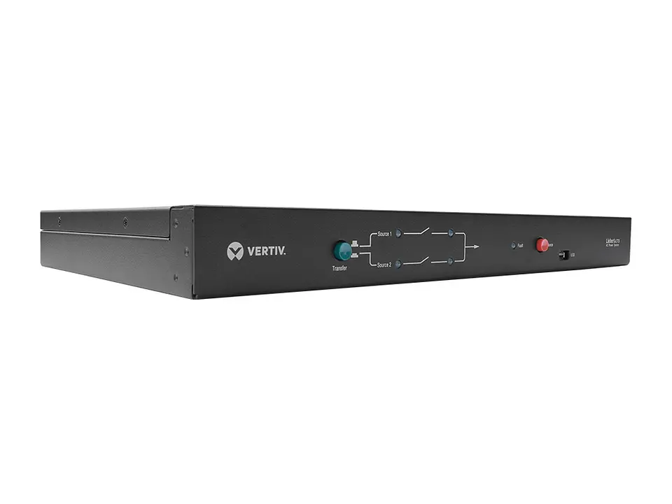 Vertiv UF-LTS16-1P - Rack ATS, 16A, 3KVA, Horizontal, Salidas: 6C13 + 1C19, Entrada: C20 1