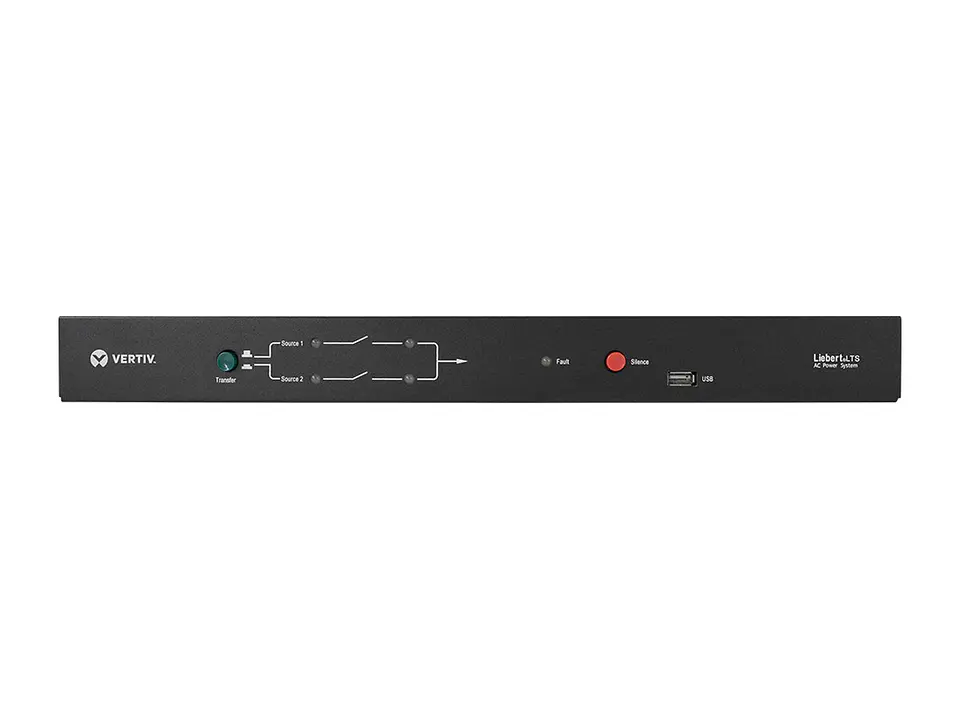 Vertiv UF-LTS16-1P - Rack ATS, 16A, 3KVA, Horizontal, Salidas: 6C13 + 1C19, Entrada: C20 2