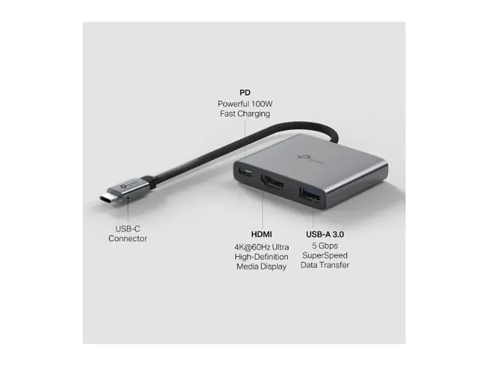 TP-Link UH3020C - Hub USB-C 3 en 1 3