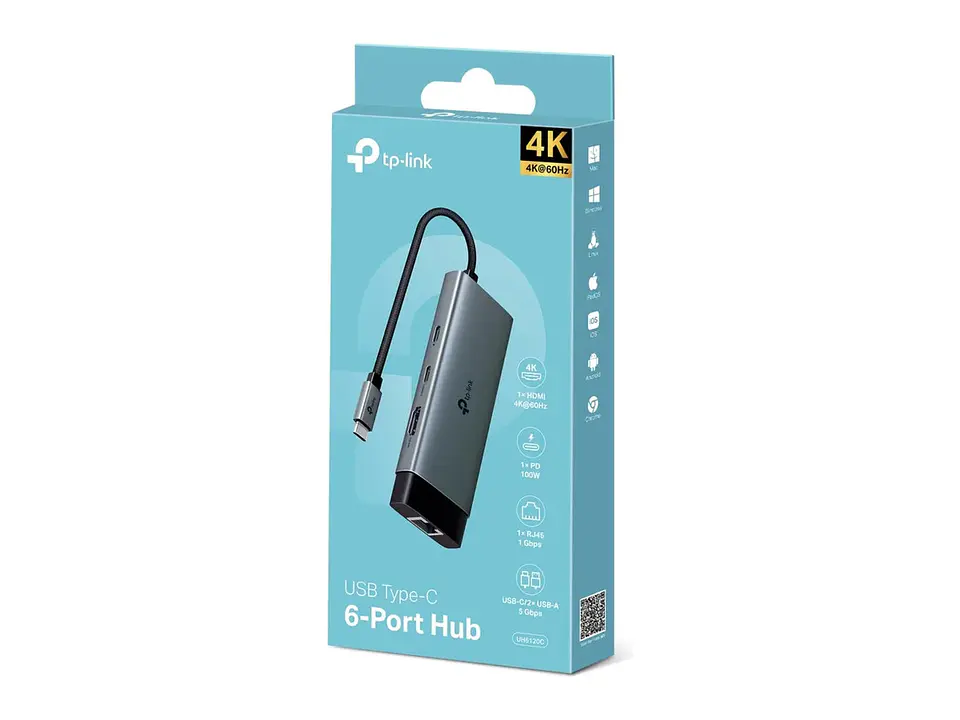 TP-Link UH6120C - Hub USB-C 6 en 1 2