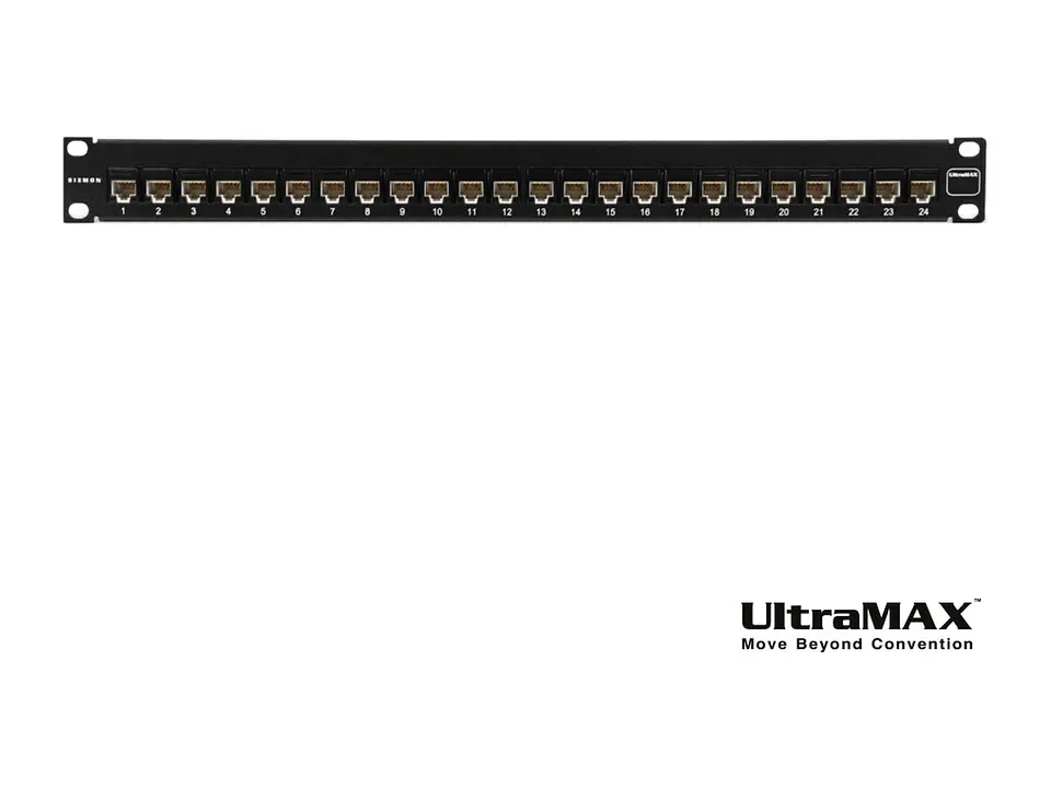 Siemon UP6-F1-24K-RS - Patch Panel Modular 24 Puertos UltraMAX Cat6 (Incluye 24 Jacks U6-P00NB) 3
