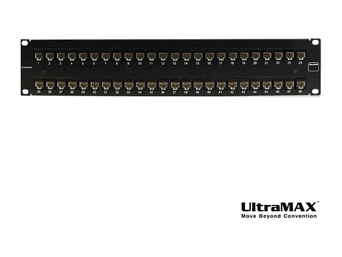 Siemon UP6-F2-48K-RS - Patch Panel Modular 48 Puertos UltraMAX Cat6 (Incluye 48 Jacks U6-P00NB)