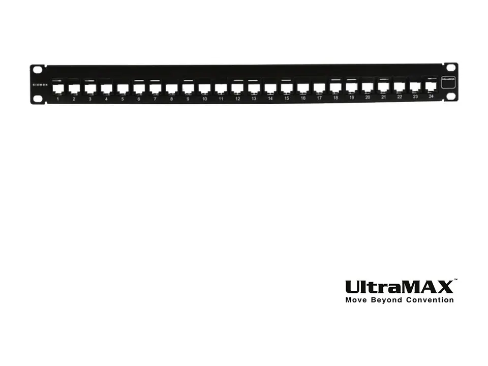 Siemon UPN-F1-24E-RS - Patch Panel Modular 24 Puertos UltraMAX Cat6 (Vacio). Requiere Jacks U6-P00NB) 1