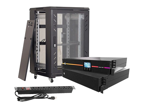 Vertiv UPS2K-GAB-PDU - Solución de UPS de 2kva + GABINETE de 22RU + PDU. Incluye: GXE3-2000IRT2UXL + F1-A36822 + PDU08-H1U-3.0