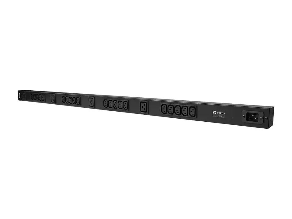 Vertiv VP7552 - Geist rPDU, Basic Standard, 16A, 230V, 3.6kW, Vertical, (20) IEC C13, (4) IEC C19, C20, Black Powder Coat 4