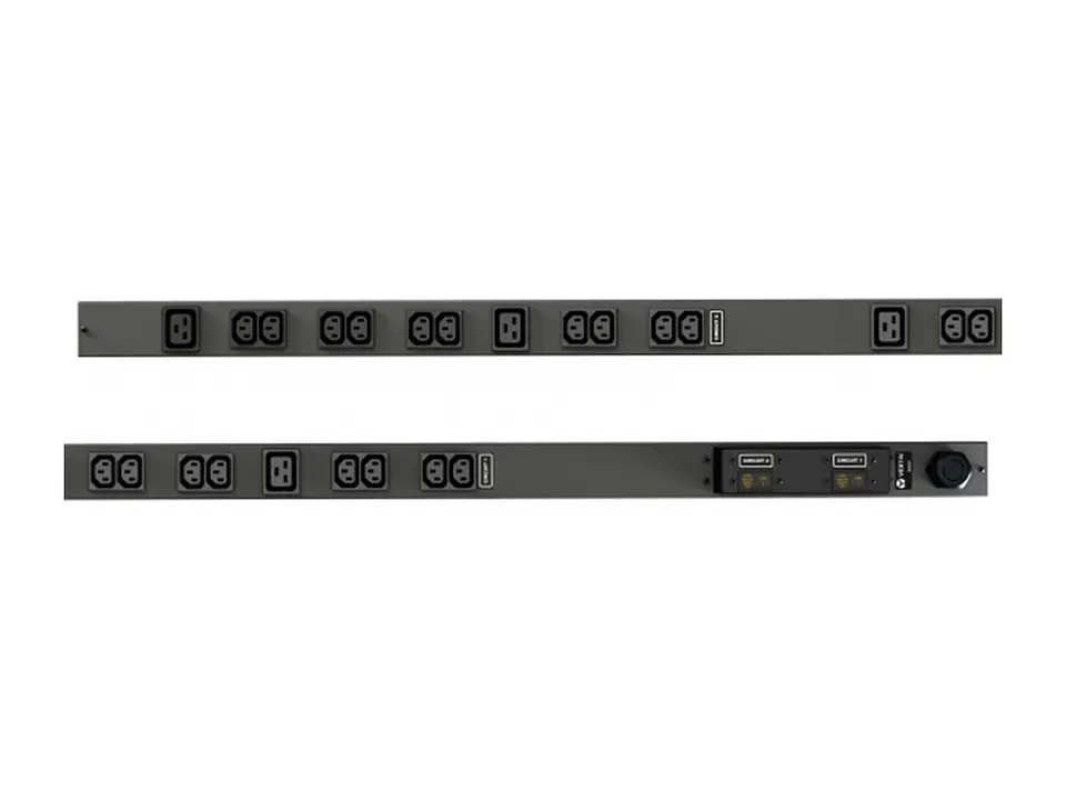 Vertiv VP7553 - rPDU básico de 32A, 230V, 7.3W, Vertical, Out: (20) C13, (4) C19, In: 2P+E 2