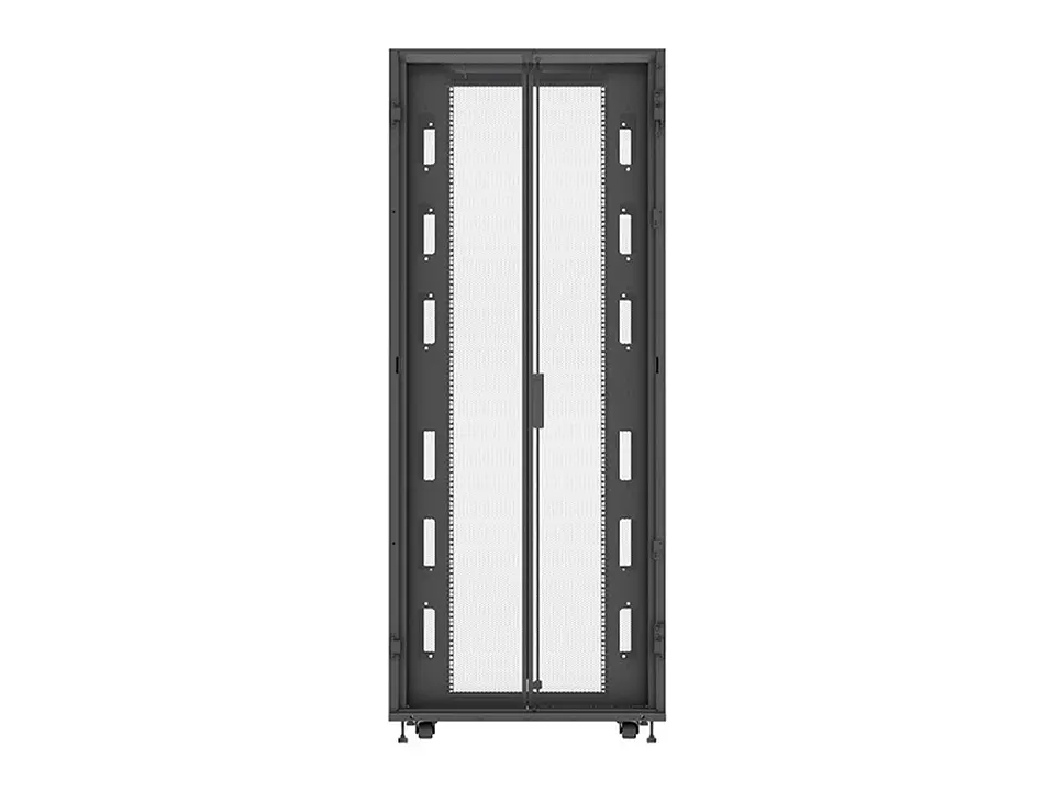 Vertiv VR3150 - Gabinete de Piso 42-RU 2,000 x 800 x 1,100mm VR Rack Negro (Puerta frontal simple y posterior doble hoja, ambas con malla) 3