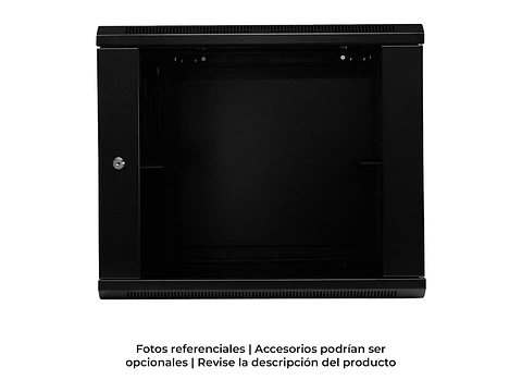 LinkBasic WCB09-66-BAA - Gabinete de Pared 9-RU 500 x 600 x 600mm (Puerta c/Vidrio de Seguridad y Paneles Laterales Desmontables)