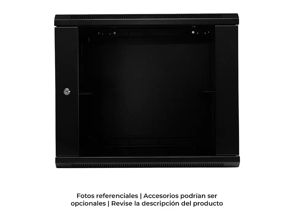 LinkBasic WCB09-66-BAA - Gabinete de Pared 9-RU 500 x 600 x 600mm (Puerta c/Vidrio de Seguridad y Paneles Laterales Desmontables) 1