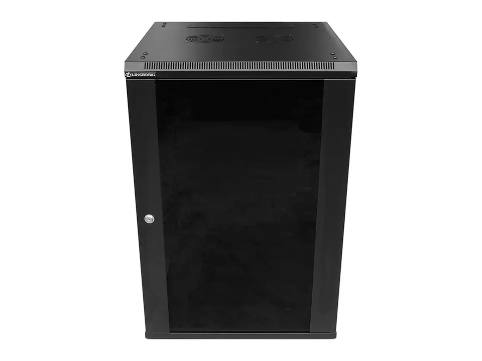 LinkBasic WCB18-66-BAA - Gabinete de Pared 18-RU 901 x 600 x 600mm (Puerta c/Vidrio de Seguridad y Paneles Laterales Desmontables) 2
