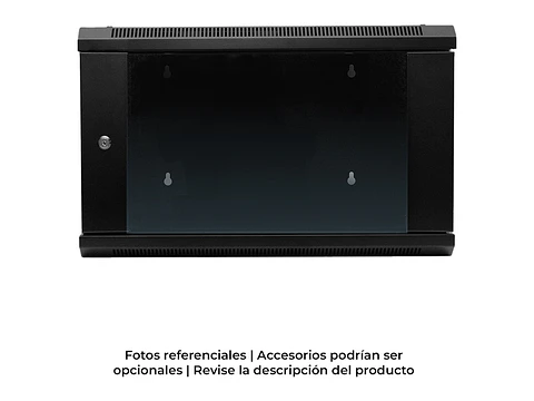 LinkBasic WCC06-655-BAA - Gabinete de Pared 6-RU 367 x 600 x 550mm (Abatible, Puerta c/Vidrio de Seguridad )