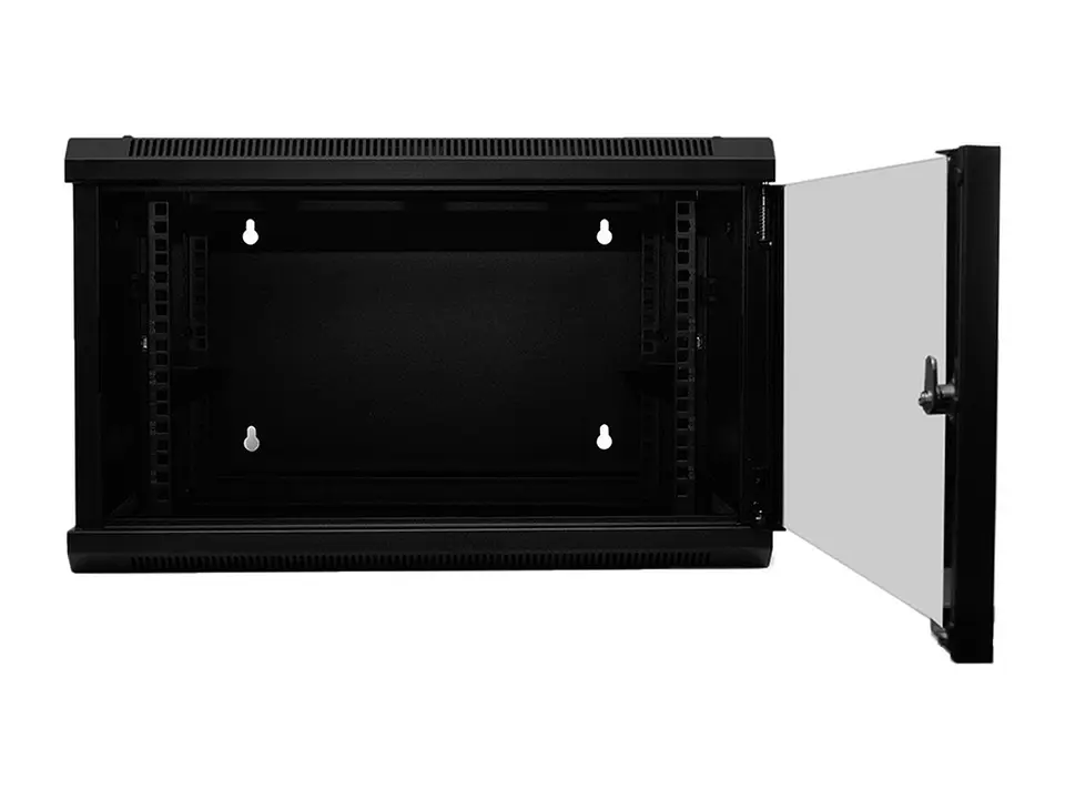 LinkBasic WCC06-655-BAA - Gabinete de Pared 6-RU 367 x 600 x 550mm (Abatible, Puerta c/Vidrio de Seguridad ) 2