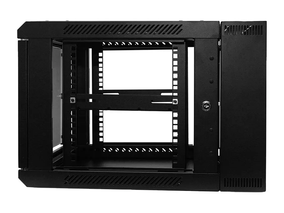 LinkBasic WCC06-655-BAA - Gabinete de Pared 6-RU 367 x 600 x 550mm (Abatible, Puerta c/Vidrio de Seguridad ) 3