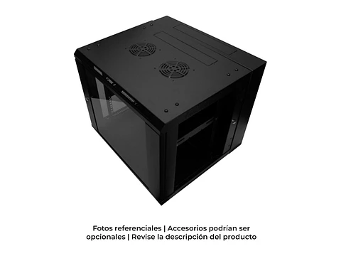 LinkBasic WCC09-655-BAA - Gabinete de Pared 9-RU 500 x 600 x 550mm (Abatible, Puerta c/Vidrio de Seguridad )