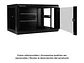 LinkBasic WCE06-645-BAA-C - Gabinete de Pared 6-RU 368 x 600 x 450mm (Puerta c/Vidrio de Seguridad y Paneles Laterales Desmontables) - Miniatura 1