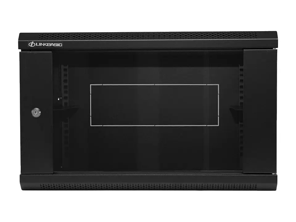 LinkBasic WCE06-645-BAA-C - Gabinete de Pared 6-RU 368 x 600 x 450mm (Puerta c/Vidrio de Seguridad y Paneles Laterales Desmontables) 2
