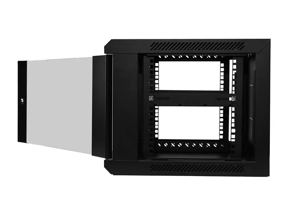 LinkBasic WCE06-645-BAA-C - Gabinete de Pared 6-RU 368 x 600 x 450mm (Puerta c/Vidrio de Seguridad y Paneles Laterales Desmontables) 4