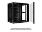 LinkBasic WCE12-645-BAA-C - Gabinete de Pared 12-RU 635 x 600 x 450mm (Puerta c/Vidrio de Seguridad y Paneles Laterales Desmontables) - Miniatura 1
