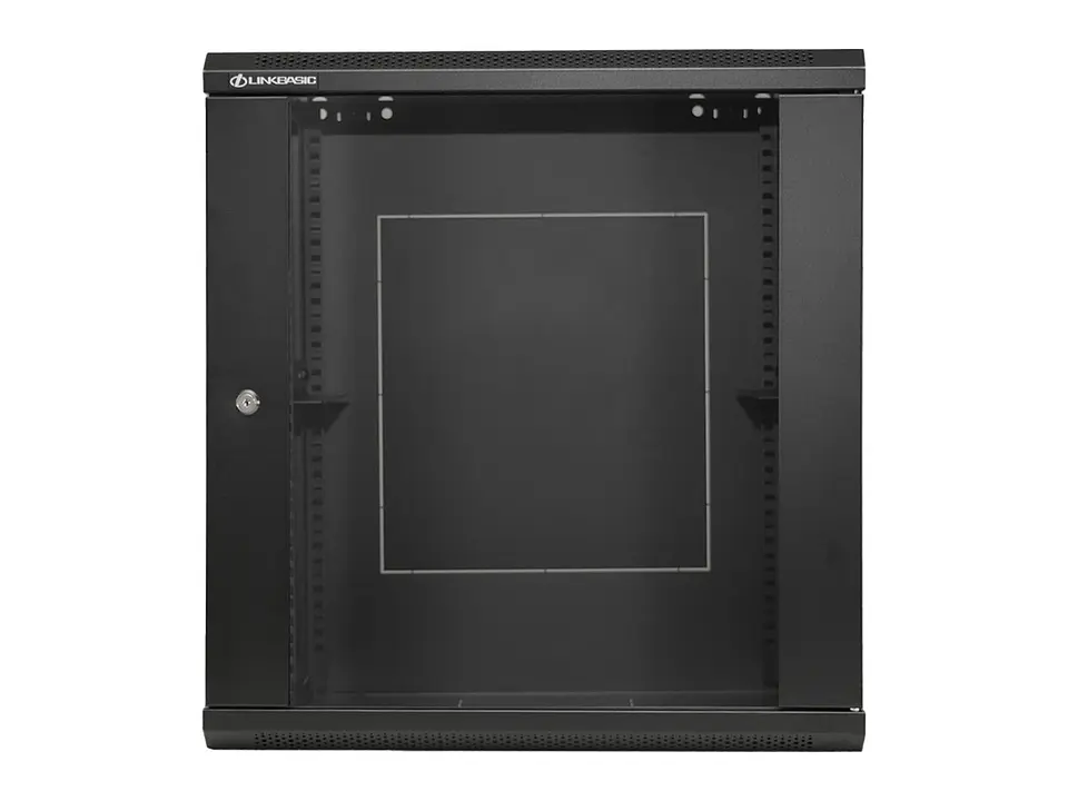 LinkBasic WCE12-645-BAA-C - Gabinete de Pared 12-RU 635 x 600 x 450mm (Puerta c/Vidrio de Seguridad y Paneles Laterales Desmontables) 2