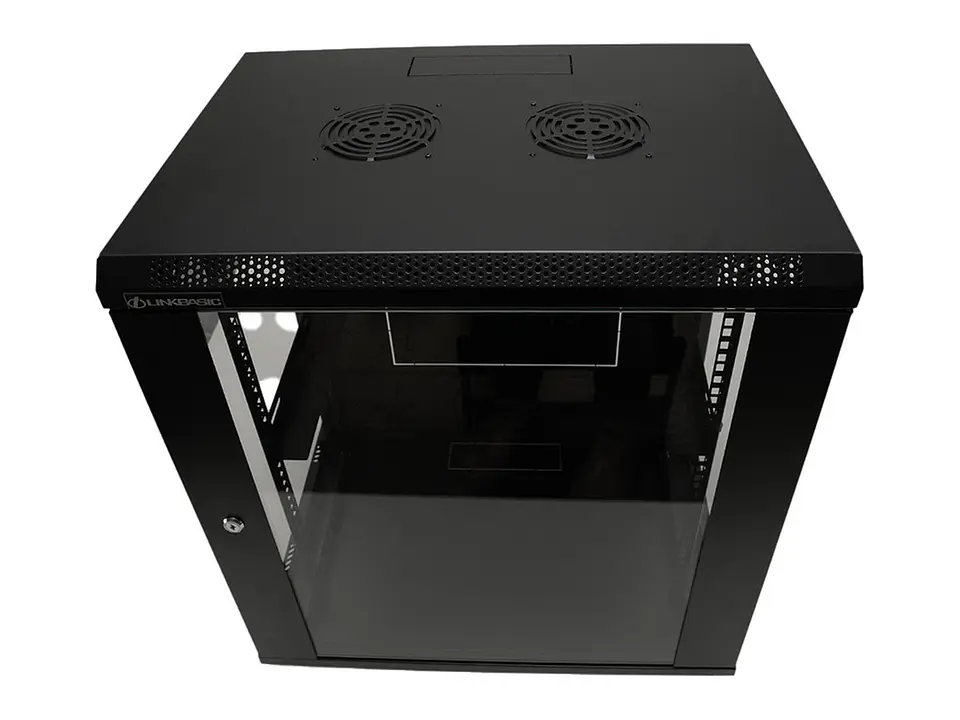 LinkBasic WCE12-645-BAA-C - Gabinete de Pared 12-RU 635 x 600 x 450mm (Puerta c/Vidrio de Seguridad y Paneles Laterales Desmontables) 3