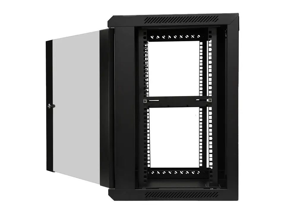 LinkBasic WCE12-645-BAA-C - Gabinete de Pared 12-RU 635 x 600 x 450mm (Puerta c/Vidrio de Seguridad y Paneles Laterales Desmontables) 4