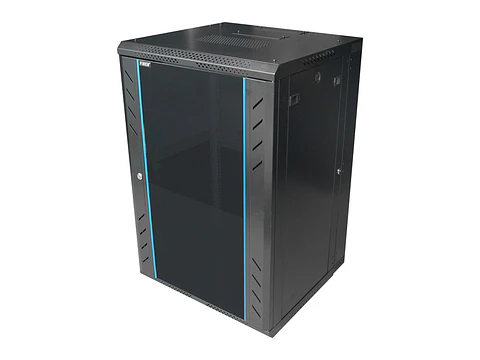 Finen WMG6518 - Gabinete de Pared 18-RU 901 x 600 x 450+100mm (Abatible, Puerta c/Vidrio de Seguridad )