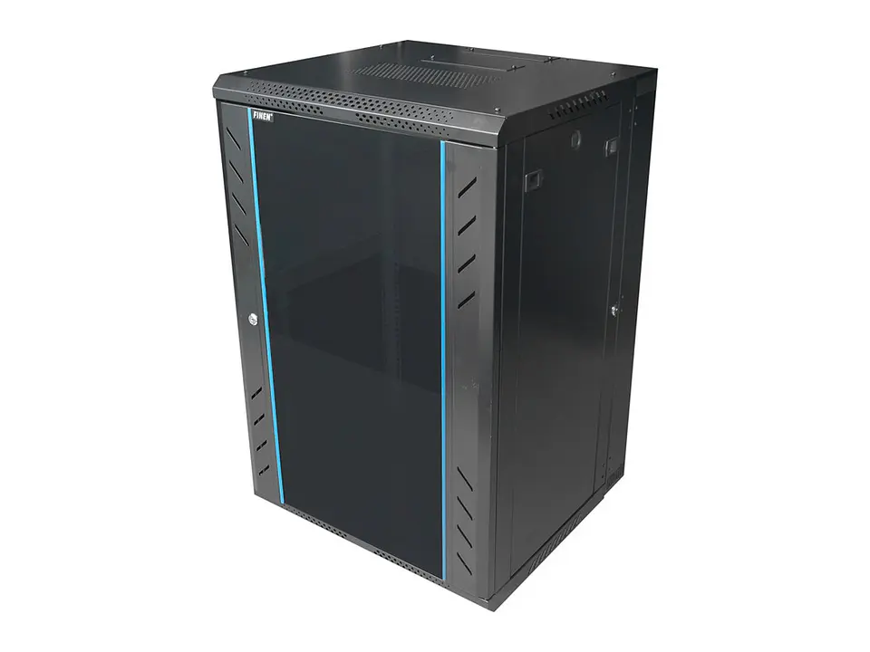 Finen WMG6518 - Gabinete de Pared 18-RU 901 x 600 x 450+100mm (Abatible, Puerta c/Vidrio de Seguridad ) 1