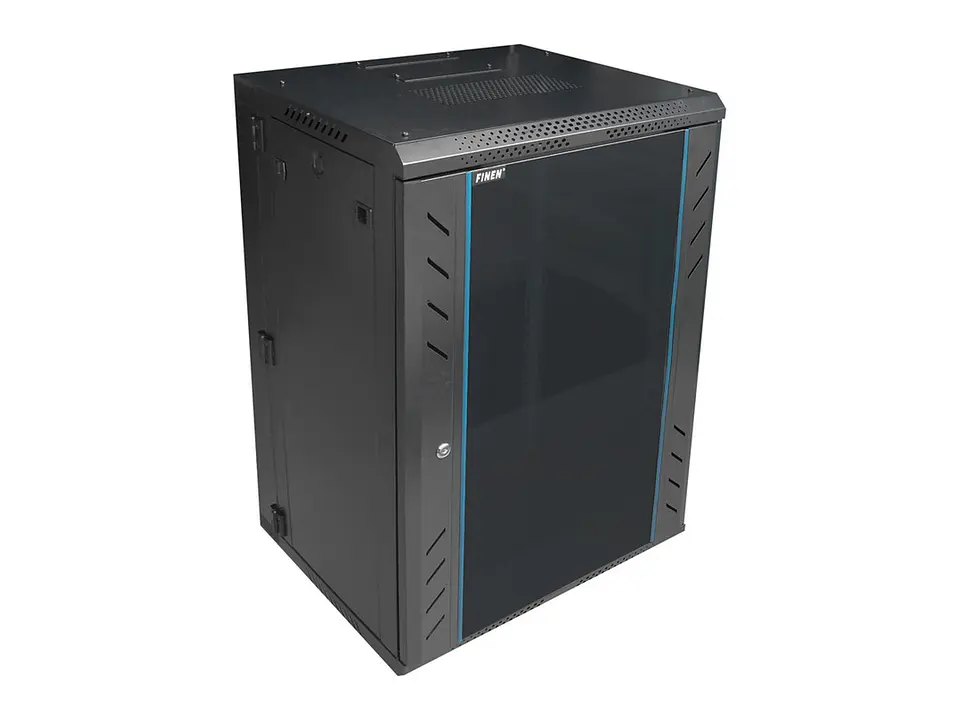 Finen WMG6518 - Gabinete de Pared 18-RU 901 x 600 x 450+100mm (Abatible, Puerta c/Vidrio de Seguridad ) 4