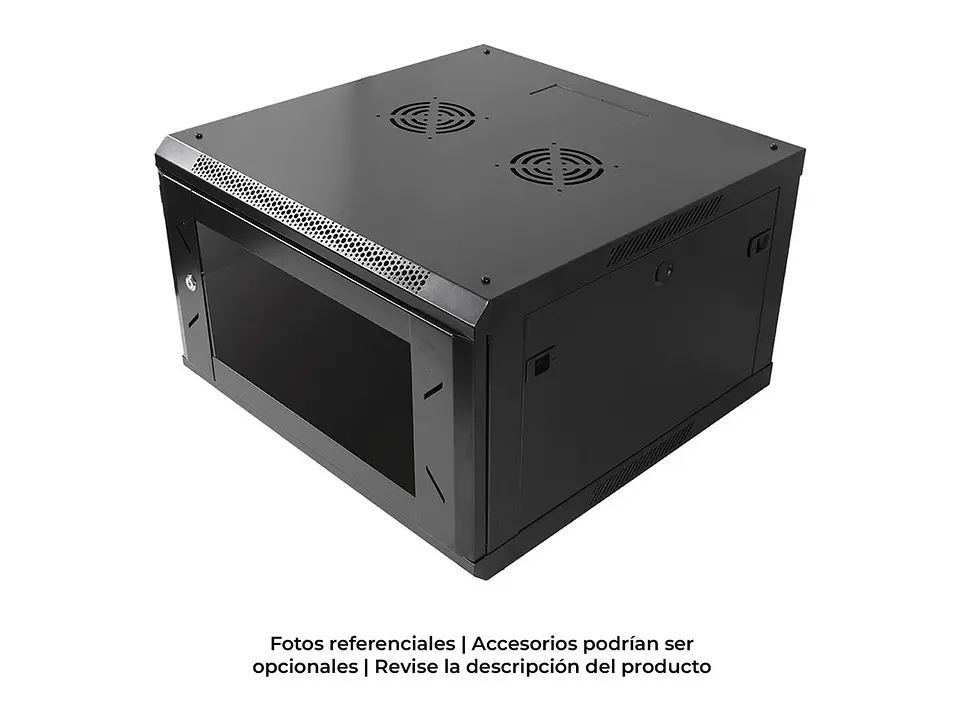 Finen WMG6606 - Gabinete de Pared 6-RU 368 x 600 x 500+100mm (Abatible, Puerta c/Vidrio de Seguridad ) 1