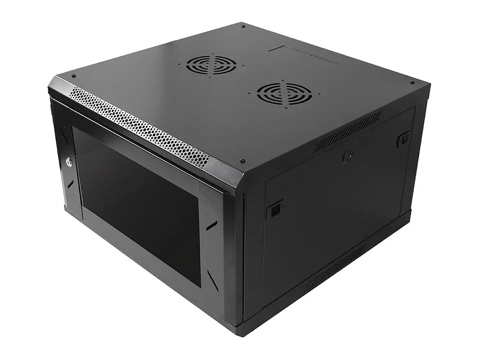 Finen WMG6606 - Gabinete de Pared 6-RU 368 x 600 x 500+100mm (Abatible, Puerta c/Vidrio de Seguridad ) 3