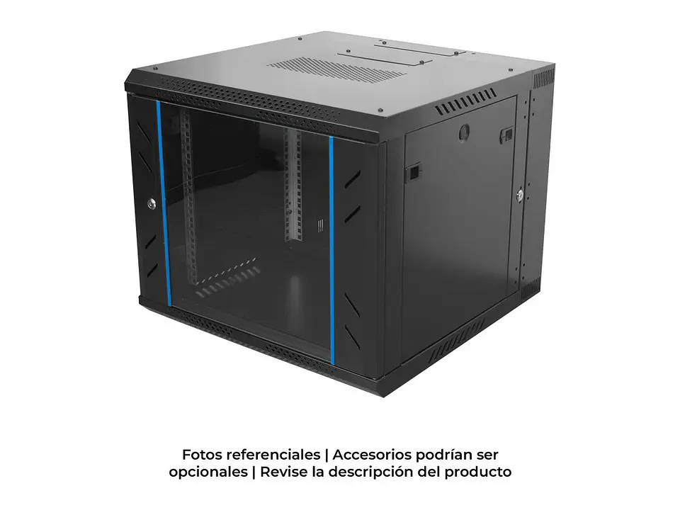 Finen WMG6609 - Gabinete de Pared 9-RU 501 x 600 x 500+100mm (Abatible, Puerta c/Vidrio de Seguridad ) 1