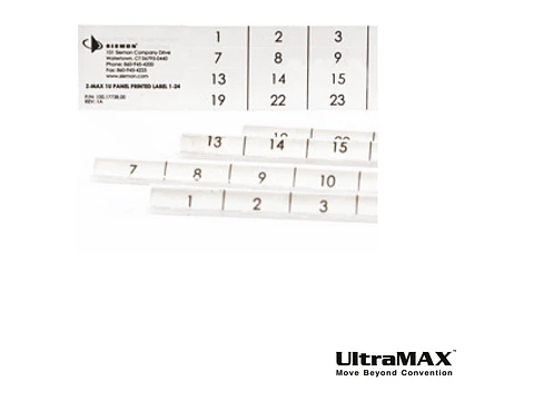 Siemon Z-PNL-PL24 - Paquete - Etiquetas para paneles Z-MAX/UltraMAX de 24 puertos.(Requiere Z-PNL-PS)