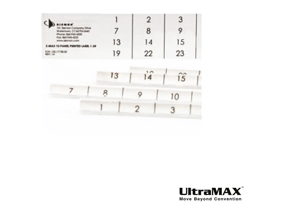 Siemon Z-PNL-PL24 - Paquete - Etiquetas para paneles Z-MAX/UltraMAX de 24 puertos.(Requiere Z-PNL-PS) 1