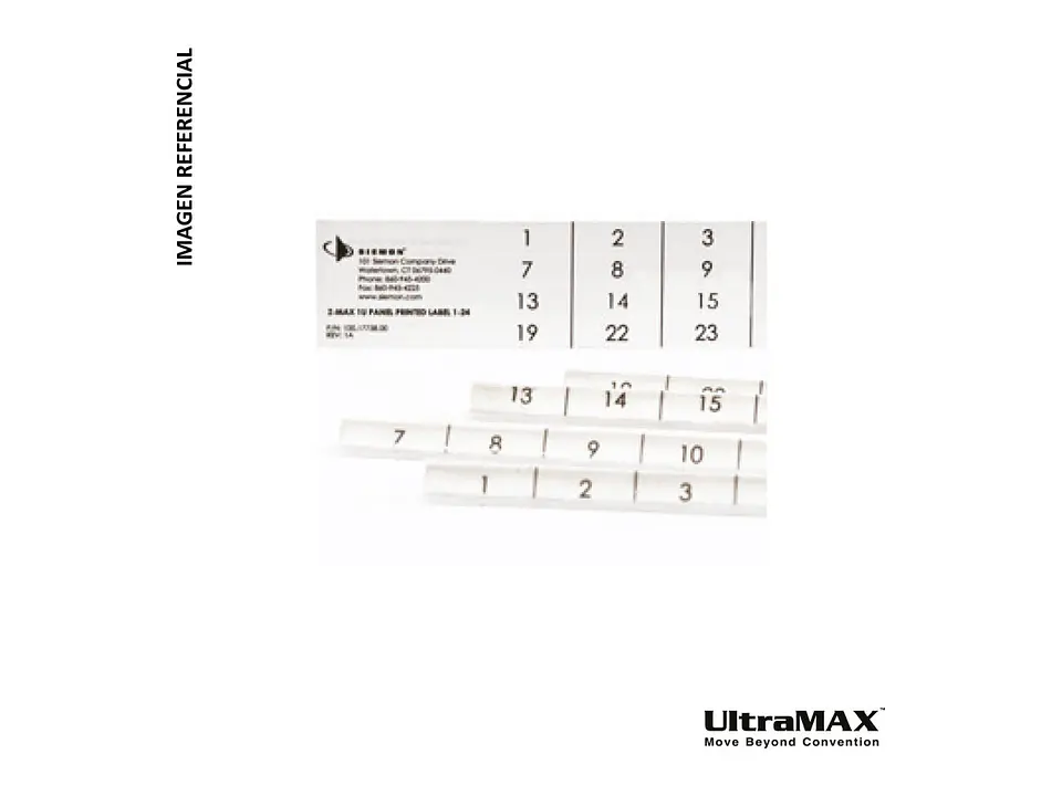 Siemon Z-PNL-PL24 - Paquete - Etiquetas para paneles Z-MAX/UltraMAX de 24 puertos.(Requiere Z-PNL-PS) 3