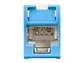 Siemon Z6A-45-S06B - Jack RJ-45 Cat6A Apantallado Z-MAX color azul. Ingreso del cable por arriba o abajo. Requiere herramienta Z-TOOL-45 - Miniatura 3