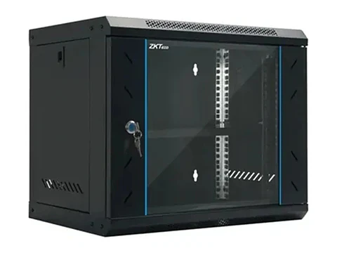 ZKTeco ZK-R9U-5409A - Gabinte de 9RU Puerta de Vidrio Ancho 530MM X 400MM Profundidad y 450 MM de Alto