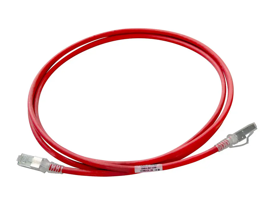 Siemon ZM6A-S07-03 - Patch Cord S/FTP RJ-45, 4 Pares, Cat.6A, LSOH Z-MAX 2.1m. Rojo 2