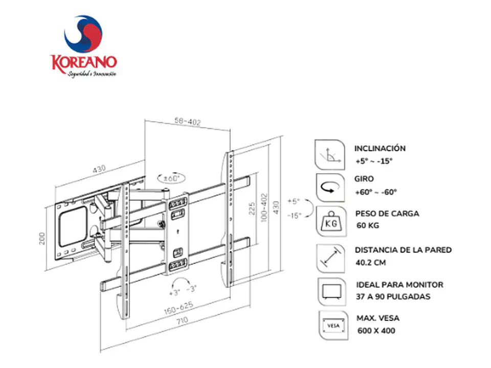 Rack Movible para TV de 37 a 90 Pulgadas – PK95 2