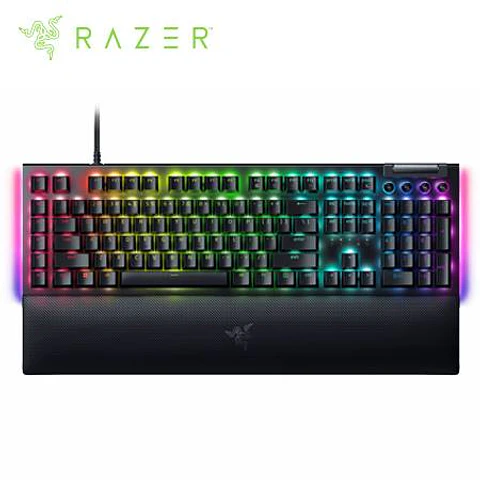 Teclado Razer Blackwidow V4 Mechanical USB-C Switch Green Hyperpolling 8,000HZ Us 2 Zonas Chroma Black (RZ03-04690200-R3U1)