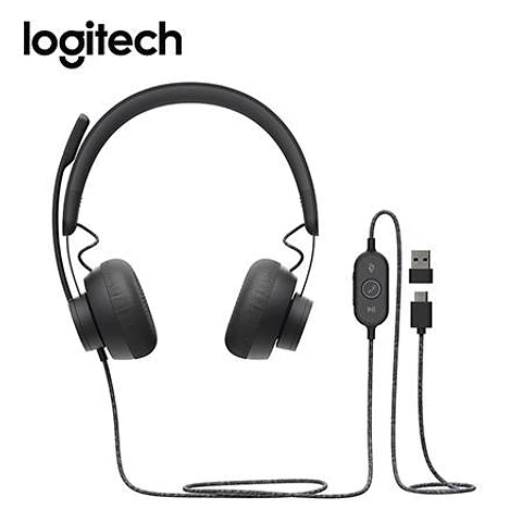 Audifono C/microf. Logitech B2B Zone Wired Usb/usb-C Teams Black (981-000871)