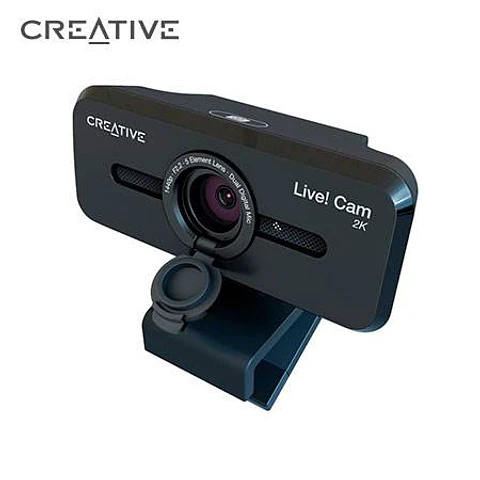 Camara Creative Live! Cam Sync V3 2K QHD1440P 4X Zoom Dual Mic USB C/tapa Black (73VF090000000)