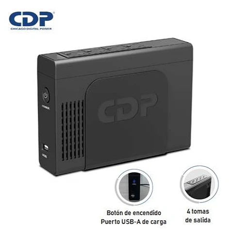 UPS CDP Interactivo Portatil LI-504I 500VA/250W/4SALIDAS/BATERÍA Litio (LI-504I)