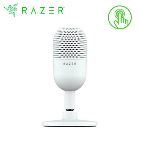 Microfono Razer Seiren V3 Mini USB Streaming Supercardioide C/n Sensor Touch Silent Mercury (RZ19-05050300-R3U1)