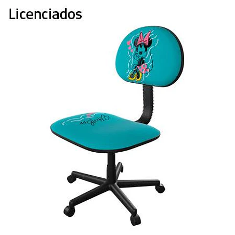 Silla P/ Escritorio Licenciado Xtech Minnie C/ Ruedas MAX.79KG Blue (XTF-DC001MM)
